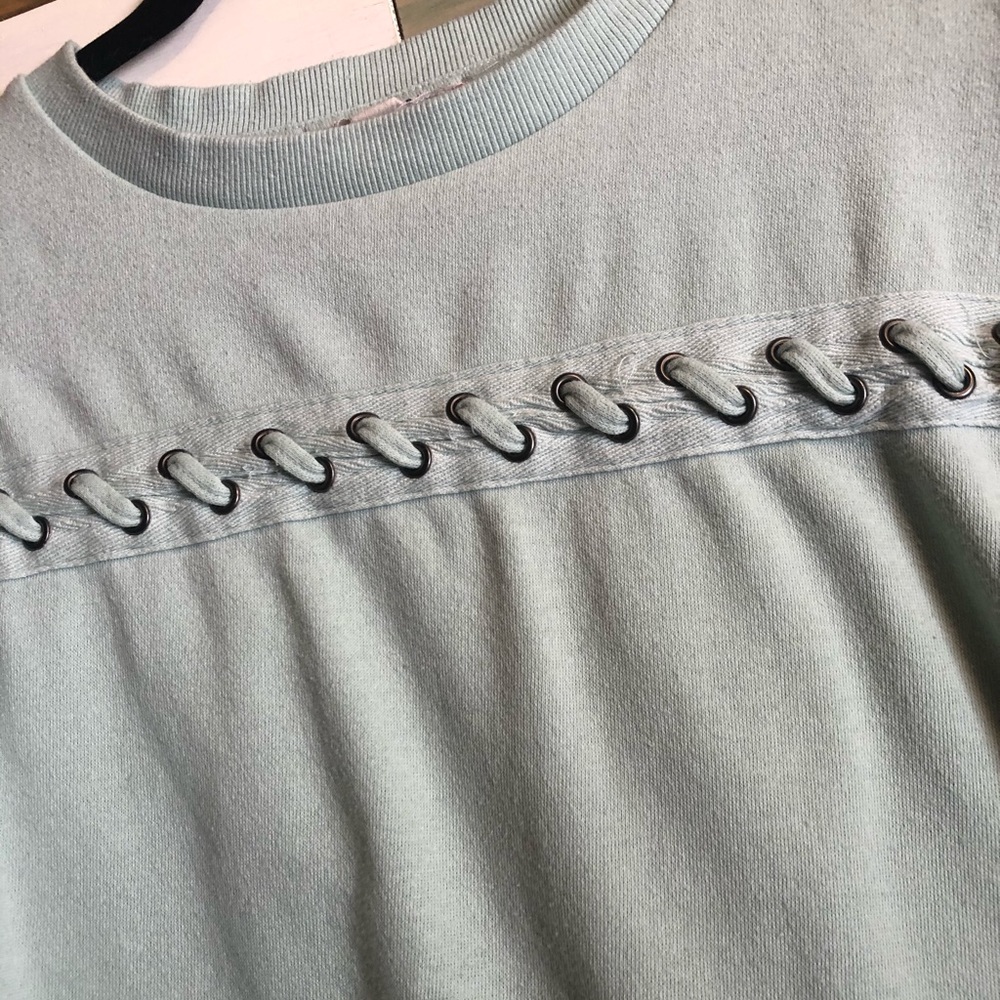 Mint Colored Cropped Crew Neck - image 3